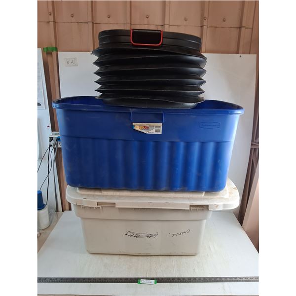 (3) Storage Bins (2 = 28x16x15" Each & 1 is Accordion Style 22x16x11") - Cannot Ship
