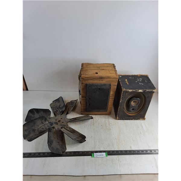 (2) Speakers - Untested, As is, 18" Vehicular Fan Blade