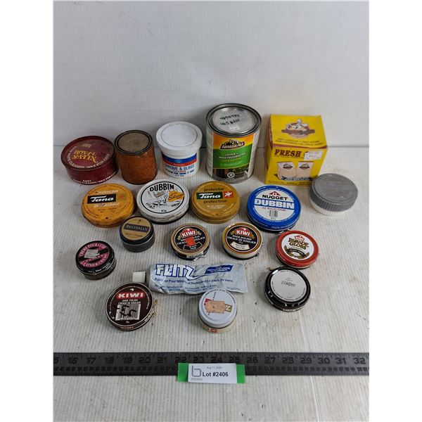Assorted Partial Shoe Polishes, Wood Preserve, Fresh Scent, Misc. - Cannot Ship