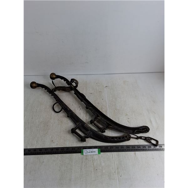 Pair of Cast Iron Horse Hames