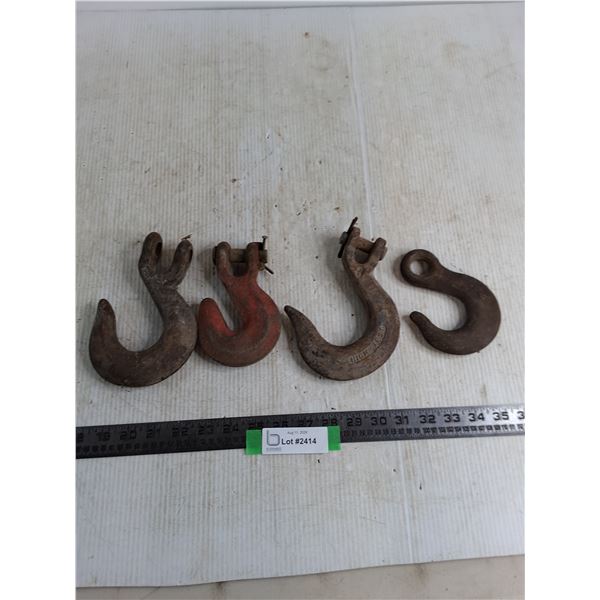 (4) Heavy Duty Rigging Hooks