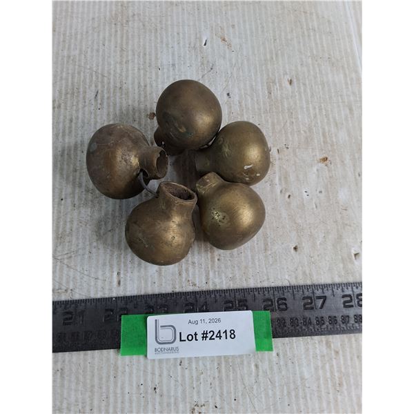 (5) Brass Hames Toppers