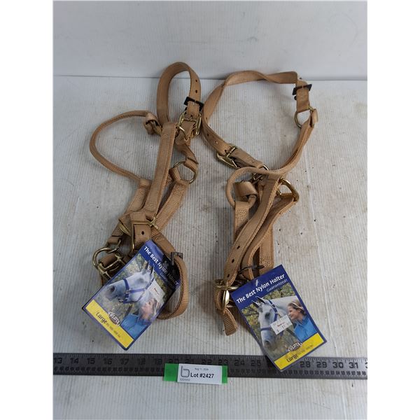 (2) Unused Weaver Web Halters for Large Horses