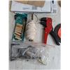 Image 5 : Assorted Hand Tools, Tapes, Woodwork Compounds, String, Sandpaper, Misc.