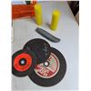 Image 6 : Assorted Hand Tools, Tapes, Woodwork Compounds, String, Sandpaper, Misc.
