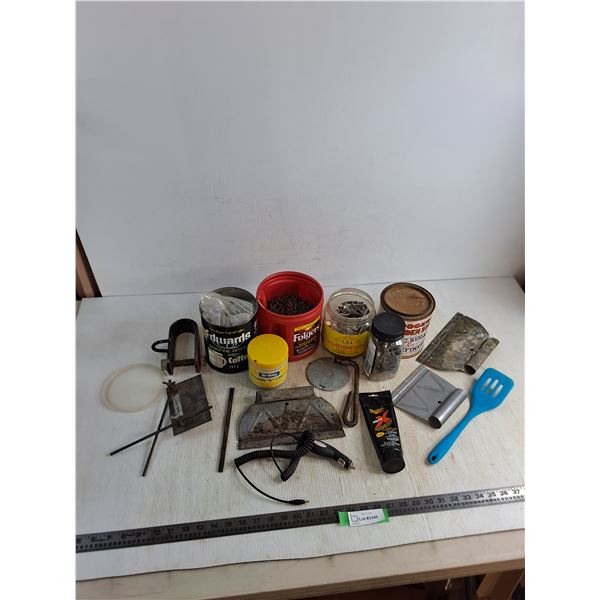 Bulk Fasteners, Hardware, Mudding Trowels, Tins, Misc.