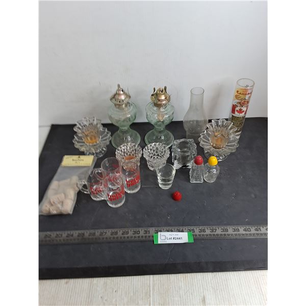 Assorted Modern & Retro Glassware, Corks