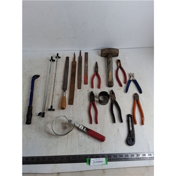 Assorted Hand Tools, Files, Misc.