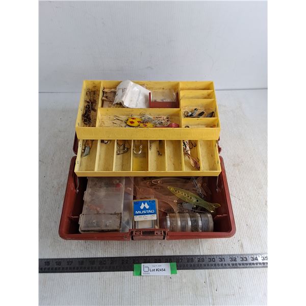 Fishing Tackle Box w/Contents - Latch Broken