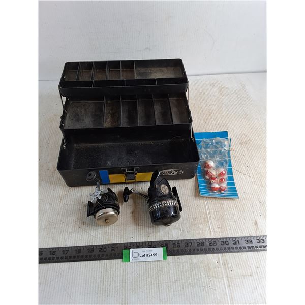 Old Pal Fish Tackle Box, Rod Reels, Bobs