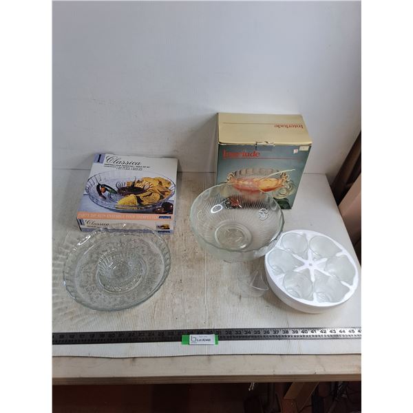 Classica Party Dip Set, Interlude Punch Bowl w/Cups & Ladle