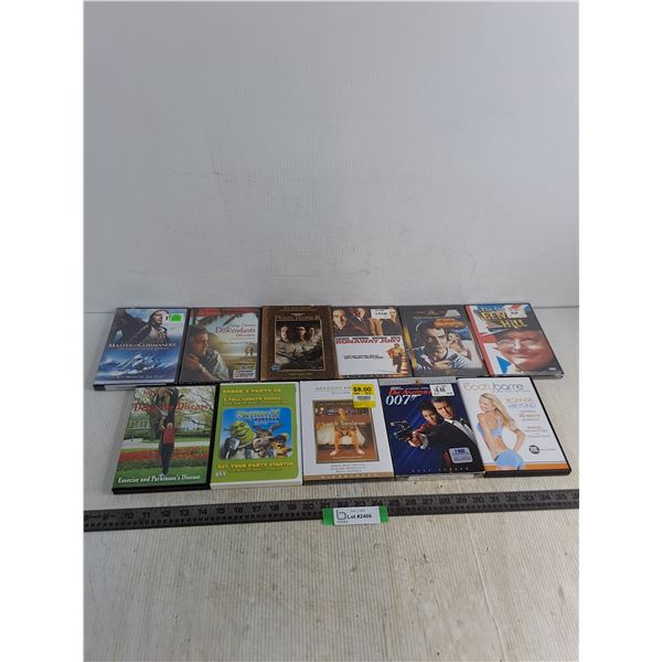 (11) DVD Movies - Master & Commander, Dr. No, Pearl Harbor - Some NIB