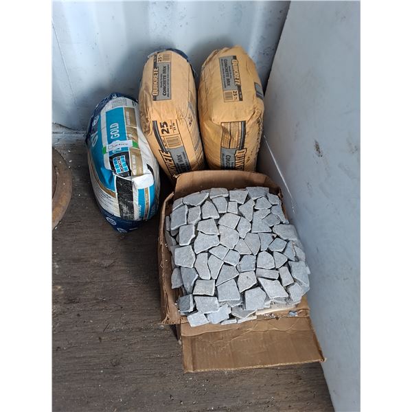 *** (2.75) 25 lb Bags of Quickrete Mix, (2) Boxes of 'Cracked Look' 12x12" Ceramic Tile - PU Only