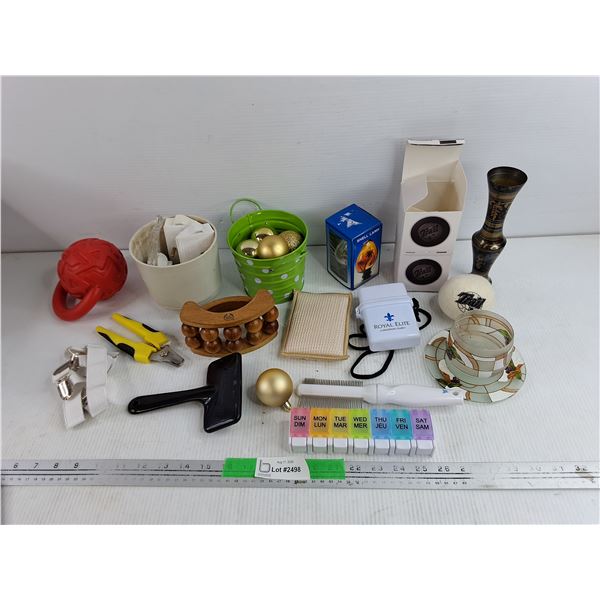 Pill Organizer, Body Massager, Combs, Metal Vase, Shell Lamp, Misc