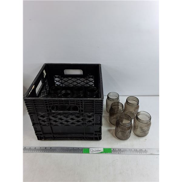 Mason Jars, Milk Crate, Pickup Only