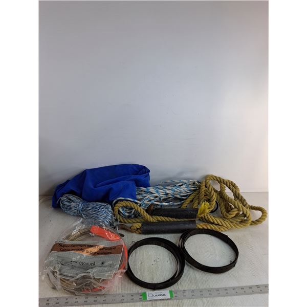 Steel Clothesline,Tow Rope, (2) Steel Timing Belts