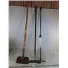Image 1 : **Large Metal Leaf Rake, Hoe, Sturdy Spade 50.5"
