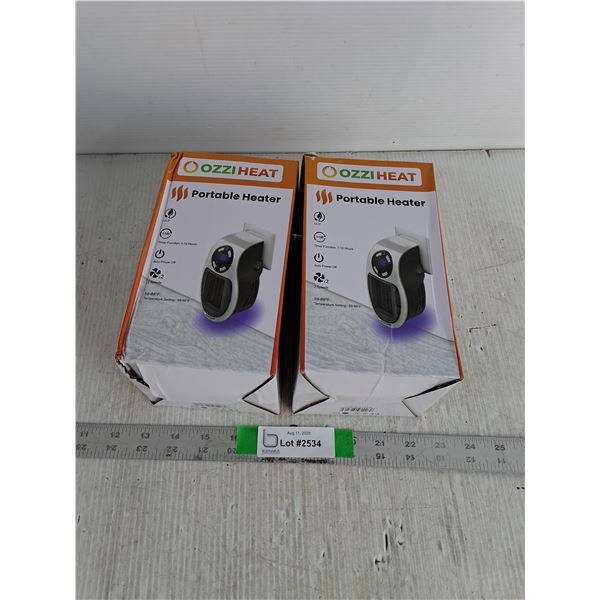 (2) Portable Heater 7" Appear NIB