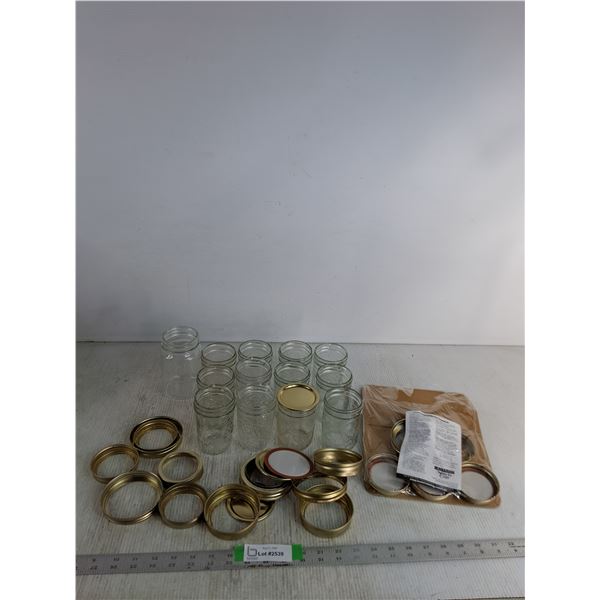 Mason Jars Up To 5" With Lids As Is