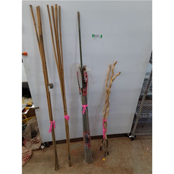 **(3) Bamboo Bundles, (1) Curved Stick Bundle No Shipping