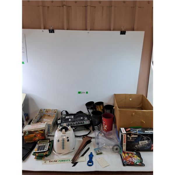 (1) Blender Base (1) Calculator Both Work, Collectible Cups, High Mount Break Light, Misc