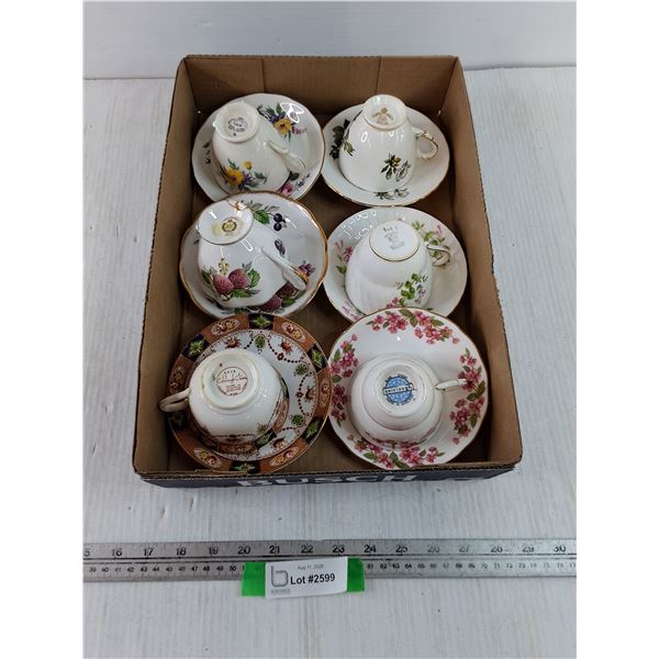 (6) Teacup & Plate Sets, Most Bone China