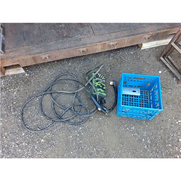 **Grizzie EV Charger & Milk Crate - As Is, PICKUP ONLY