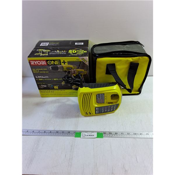 RYOBI Charge Center - Powers On, w/ Ryobi Box & Bag