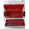 Image 2 : (2) Toolboxes, One Red Metal One Black Plastic