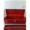 Image 3 : (2) Toolboxes, One Red Metal One Black Plastic