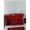 Image 4 : (2) Toolboxes, One Red Metal One Black Plastic