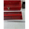 Image 5 : (2) Toolboxes, One Red Metal One Black Plastic