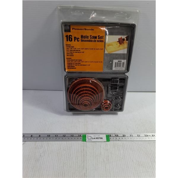 PowerSonic 16pc Hole Saw Set (New In Box)