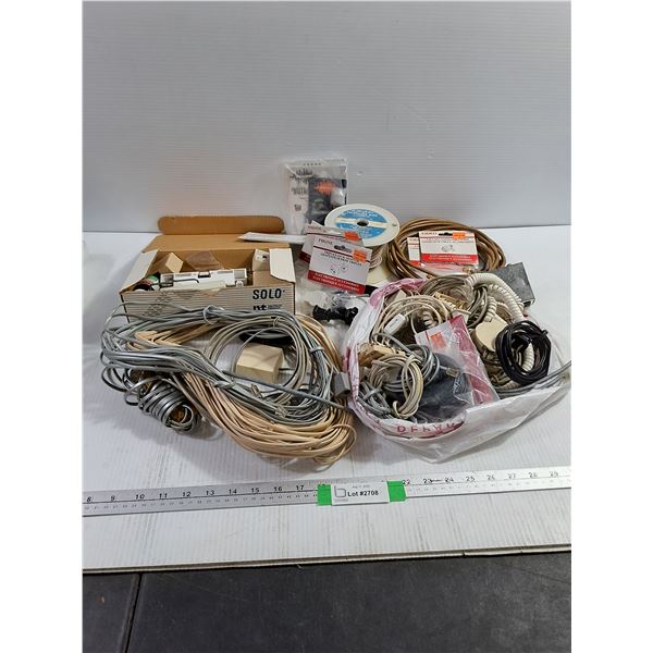 Assorted Electronic Cables, Mainly Telephone Cables & Wire