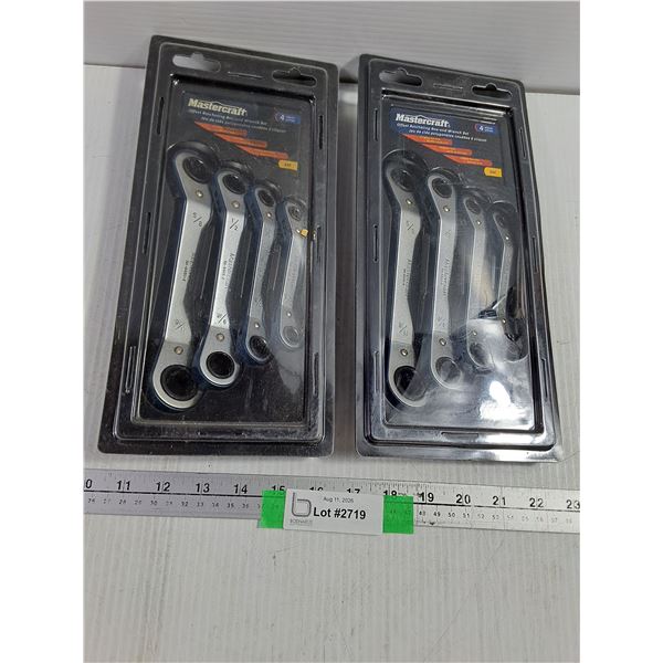 (2) Mastercraft Offset Ratcheting Box-End Wrench Set (New in Box )
