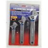 Image 2 : GRIP 3PC Adjustable Wrench Set