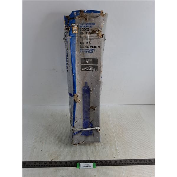 NIB Power Fist Flat-Bottom Hydraulic Long Ram Jack - Some Box Damage