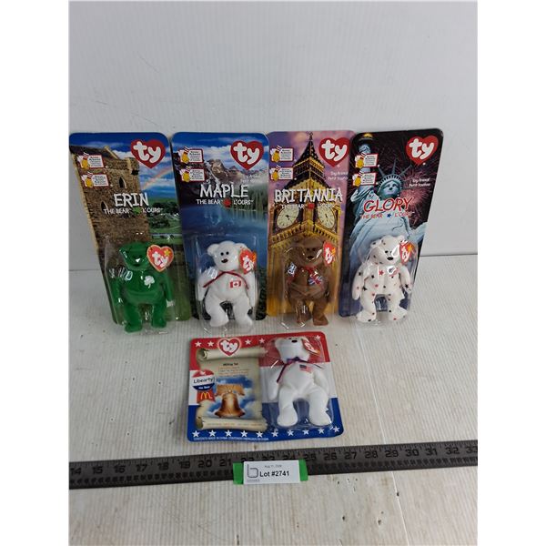 (5) NIB McDonald's Ty International Beanie Bears