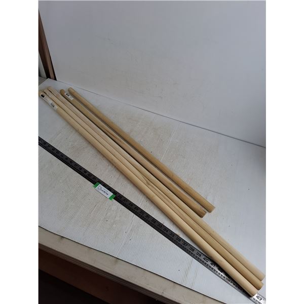 (5) Wooden Craft Sticks - Longest 4' - Cannot Ship