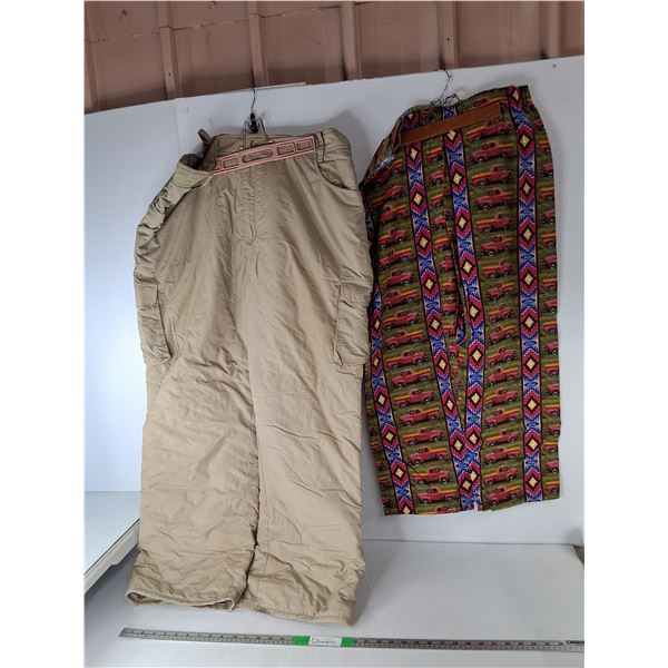 B.U.M. Ski Pants- 2XL & Ford Pyjama Pants- M