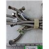 Image 3 : Assorted Faucet Braided Tubes, Many With 1/2 IPS, 3/8. Compression,  16" Long