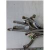Image 6 : Assorted Faucet Braided Tubes, Many With 1/2 IPS, 3/8. Compression,  16" Long