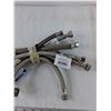 Image 8 : Assorted Faucet Braided Tubes, Many With 1/2 IPS, 3/8. Compression,  16" Long
