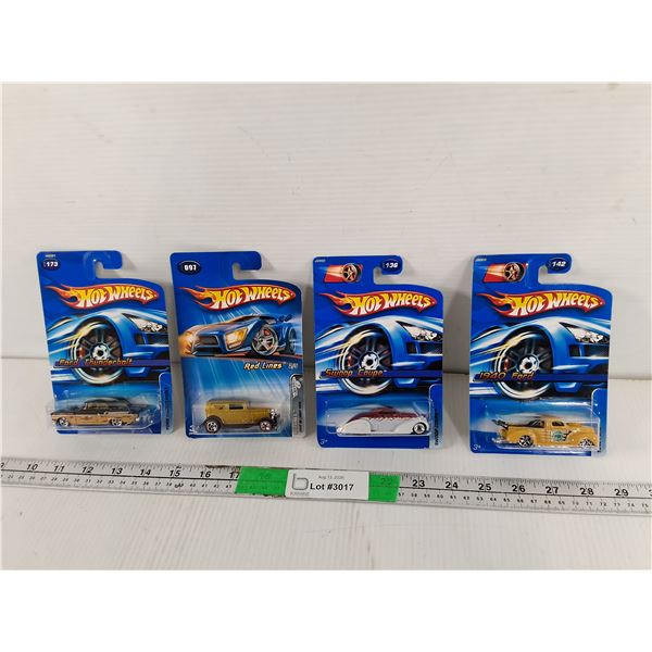 (4) Hot Wheels Vintage Style Vehicles- Sealed