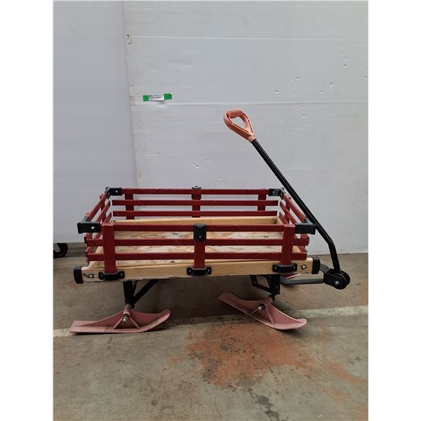 **Wooden Wagon Sled 30.5" x 16.5" x 17"- Can't Ship