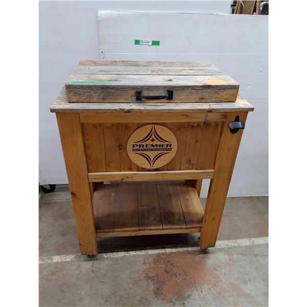 *Cooler & Wooden Stand- Can't Ship