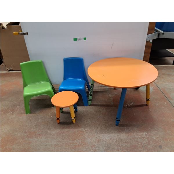 *Crayola Table 16" Tall, Stool & Chairs 17" Tall-Can't Ship