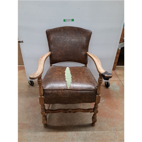 *Wooden Cushioned Chair 34" Tall- Can't Ship