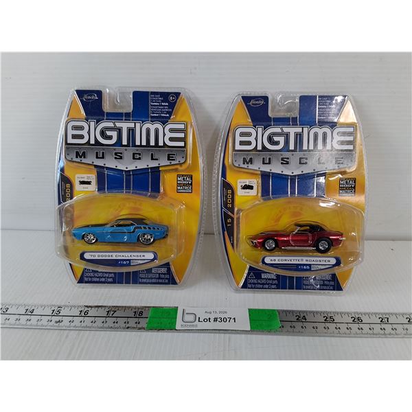 1970 Dodge Challenger & 1968 Corvette Roadster Model Cars, Sealed