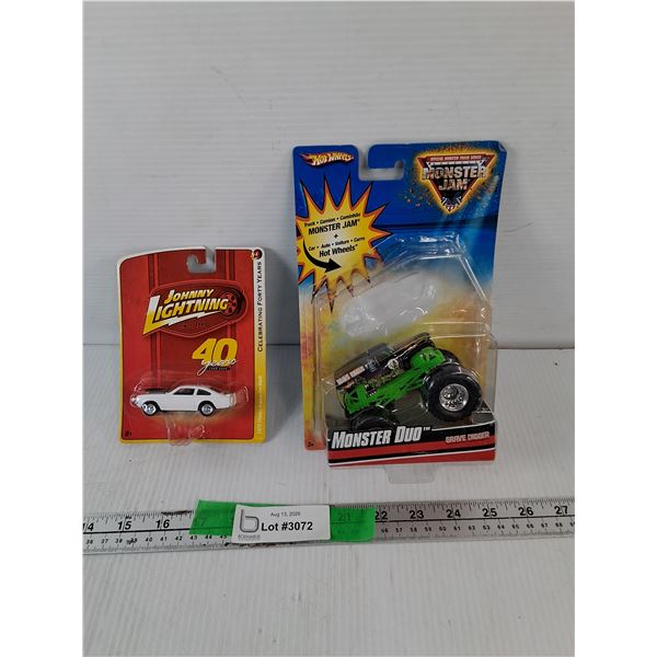 Monster Duo Grave Digger & 1972 Chevy Vega Pro Stock Model Vehicles